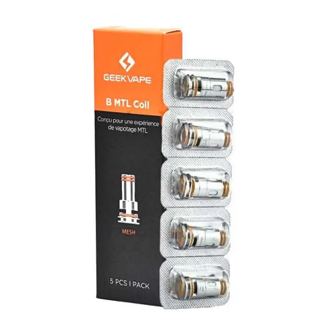 Comparer Résistance B Series - Geekvape (x5) - B MTL 1.2Ω | 10-14W | ≤ 50% VG - Cigarettes électroniques avec un prix minimum de 9.50€
